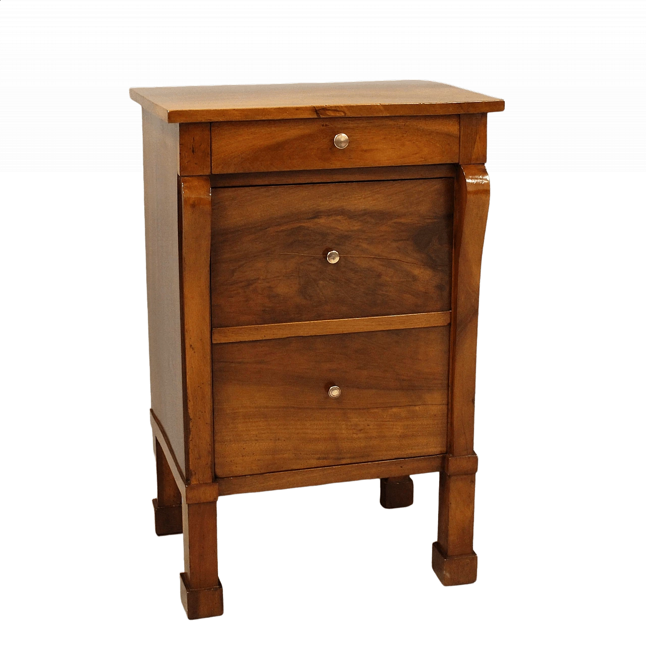 Comodino in legno di noce stile Impero, '800 11