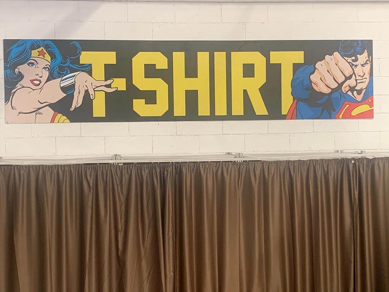 Aluminium panel with super heroes, 1970s 1