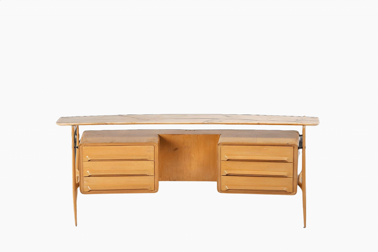 Dresser in maple with marble top attributed to Vittorio Dassi, 1950s 5