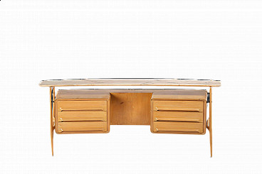 Dresser in maple with marble top attributed to Vittorio Dassi, 1950s
