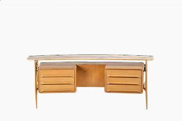 Dresser in maple with marble top attributed to Vittorio Dassi, 1950s