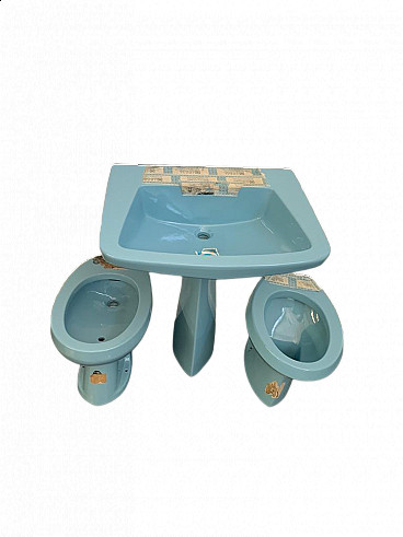 Light blue bathroom fixtures by Gio Ponti for Ideal Standard, 1950s