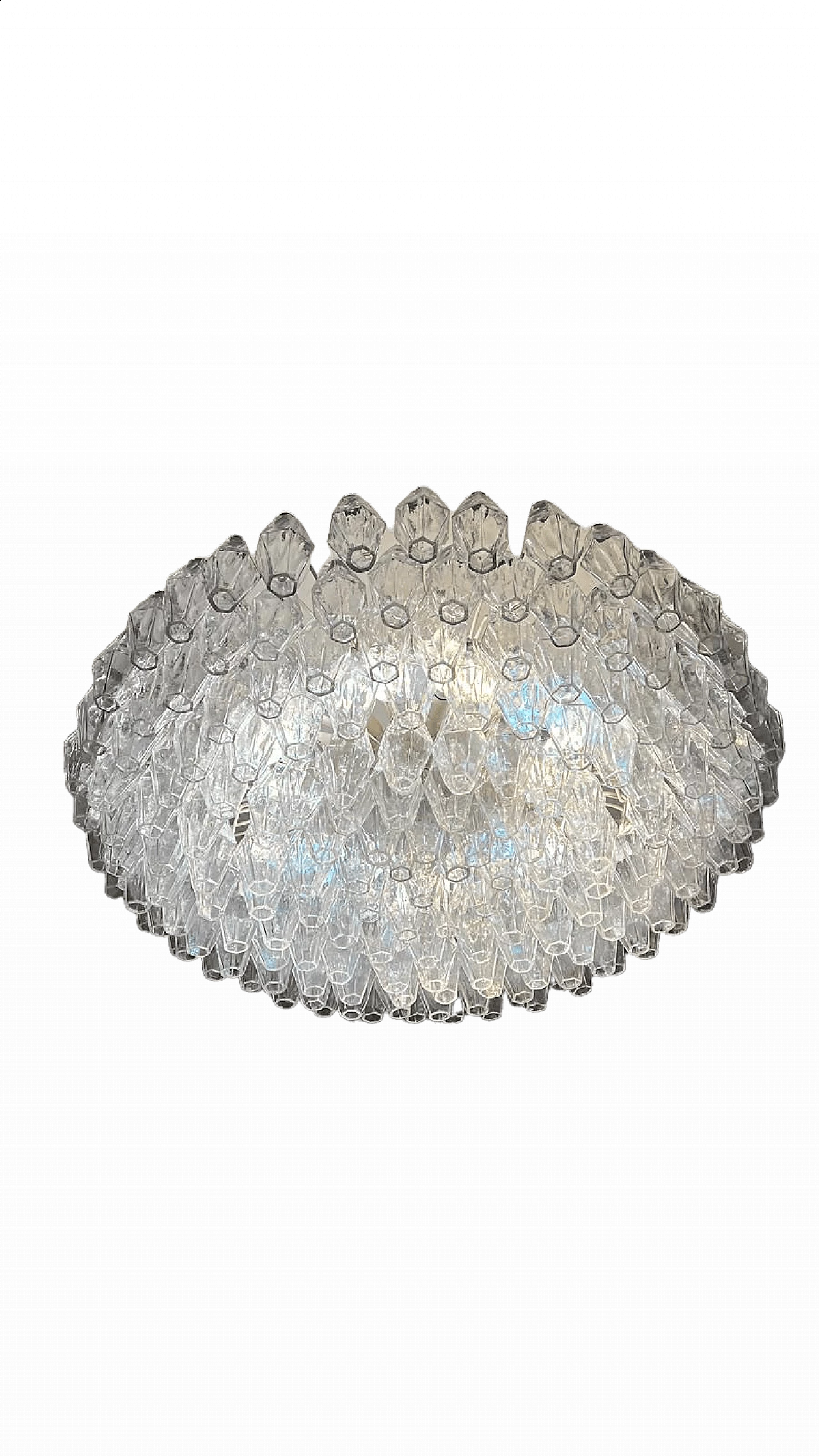 Poliedri glass chandelier by Scarpa for Venini, 1960s 7