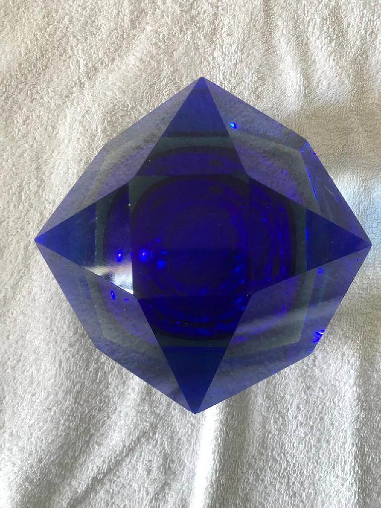 Ashtray in Sommerso Murano glass by Flavio Poli, 50s 12