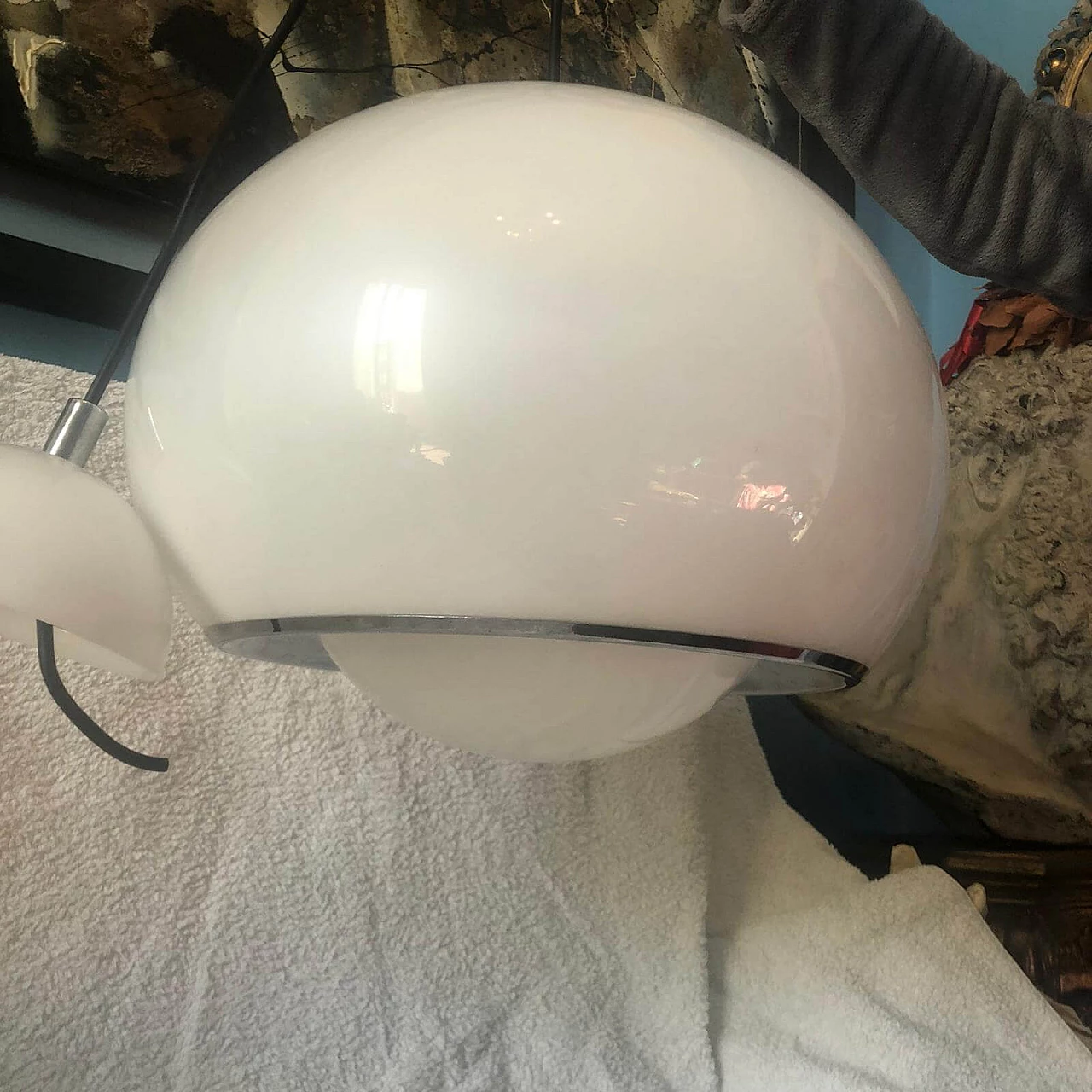 Lampada a sospensione Bud 3029 in alluminio e lucite di Luigi Massoni per Harvey Guzzini, anni '70 4