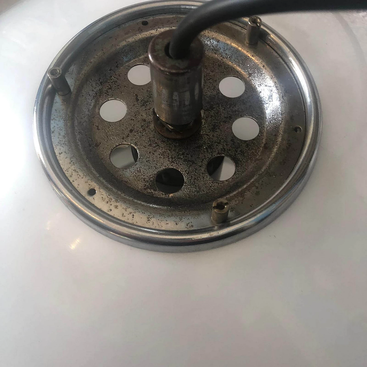 Lampada a sospensione Bud 3029 in alluminio e lucite di Luigi Massoni per Harvey Guzzini, anni '70 10