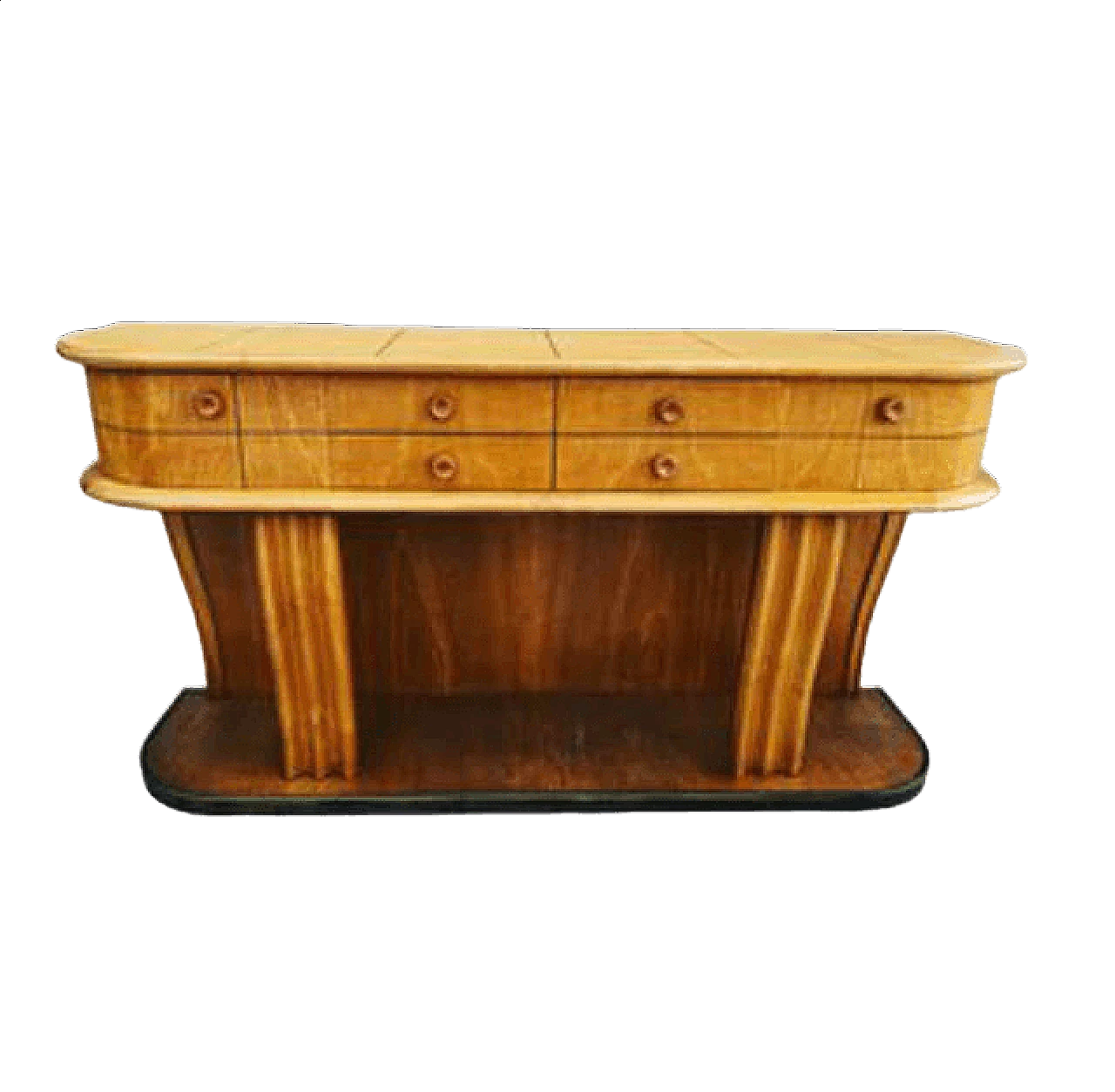 Art Deco console table in wood, 40s 2