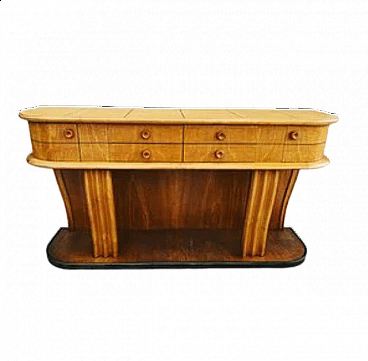 Art Deco console table in wood, 40s