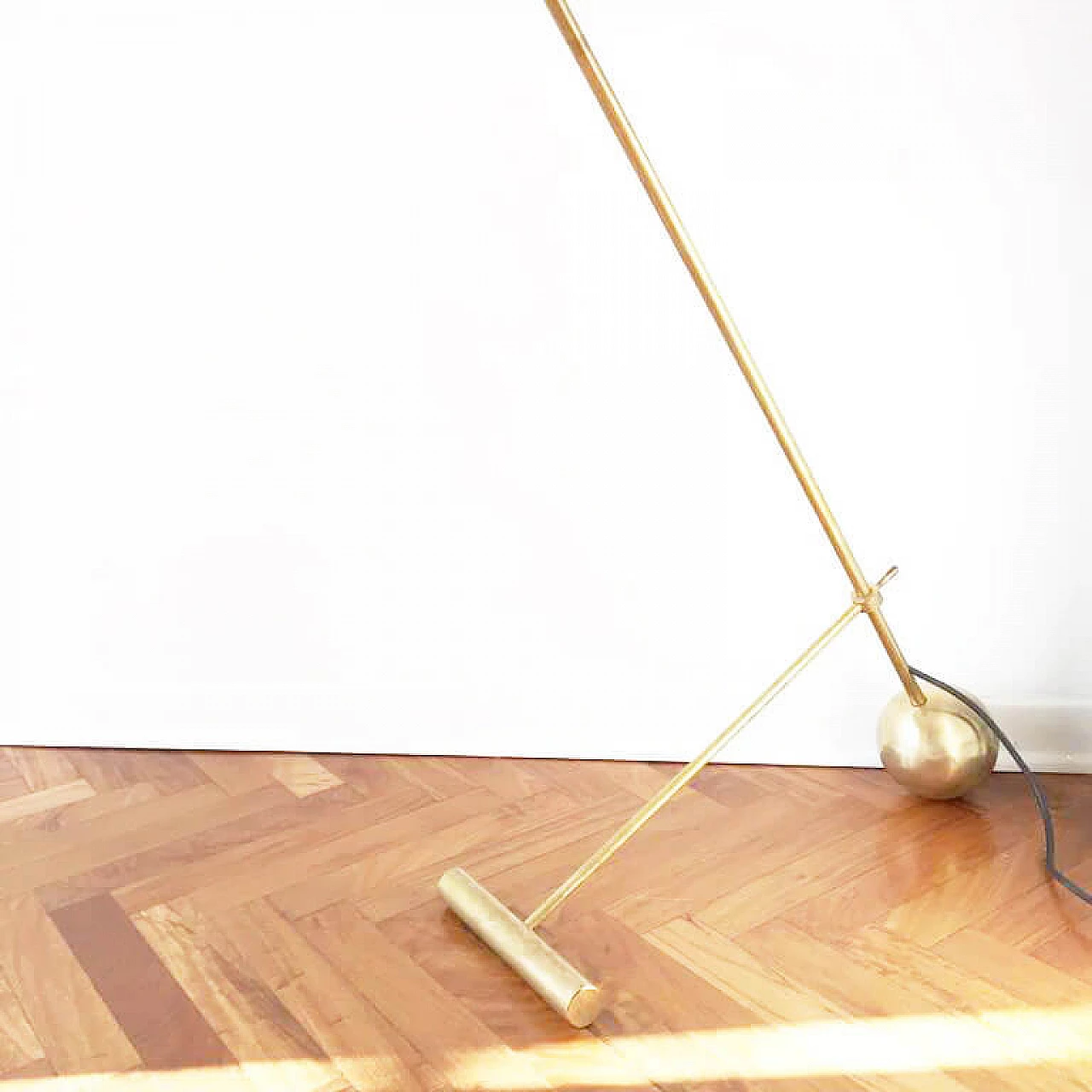 Floor lamp in the style of Stilnovo in metal, 80s 2