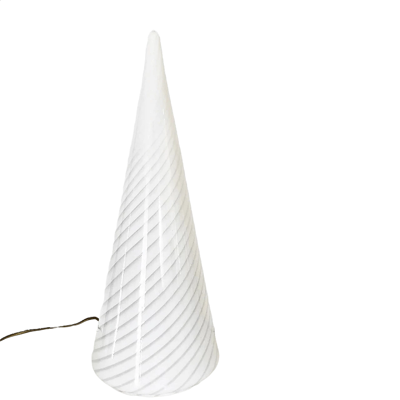 Cone-shaped table lamp in Murano glass by Vetri Murano, 70s 5