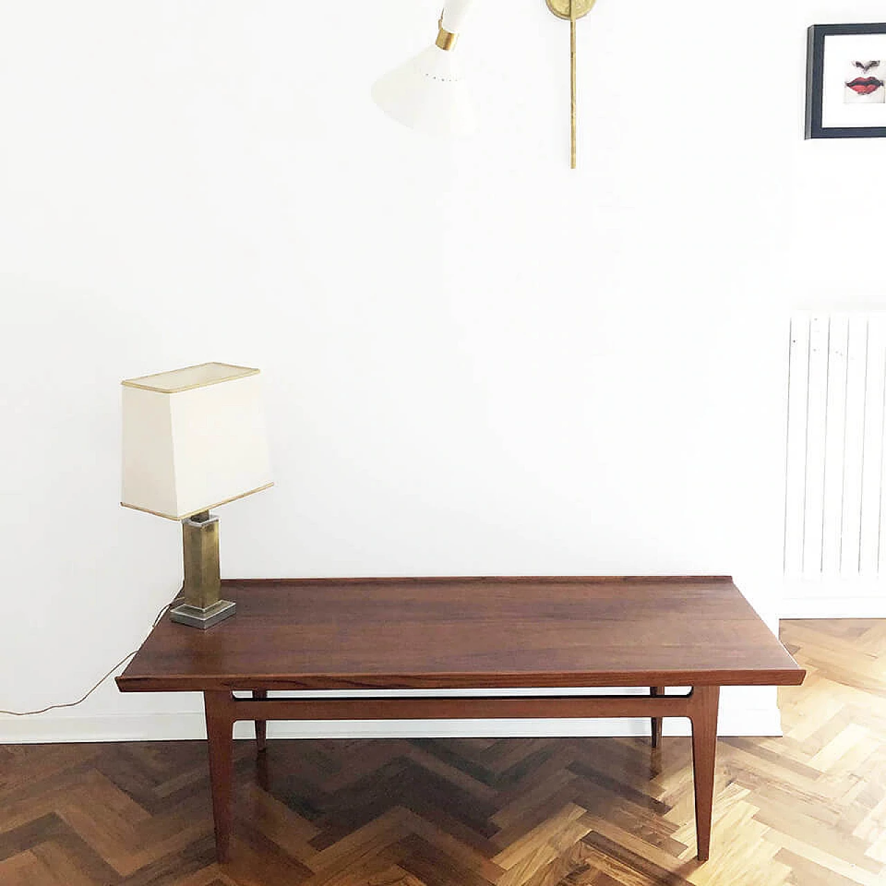 Coffee table in wood by France & Son Denmark, 50s 5