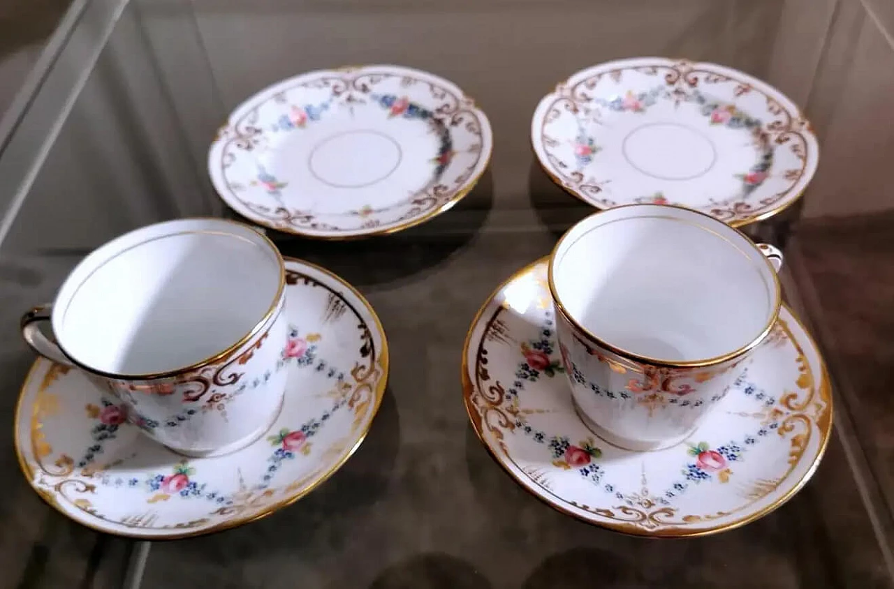 Servizio da caffè o da tè da 28 pezzi in porcellana di Parigi in stile Napoleone III, anni '30 5
