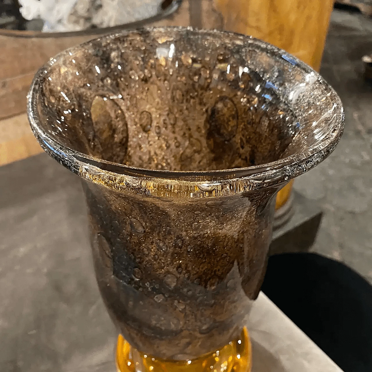 Vaso modernista in vetro di Murano di Giovanni Cenedese, anni '80 9