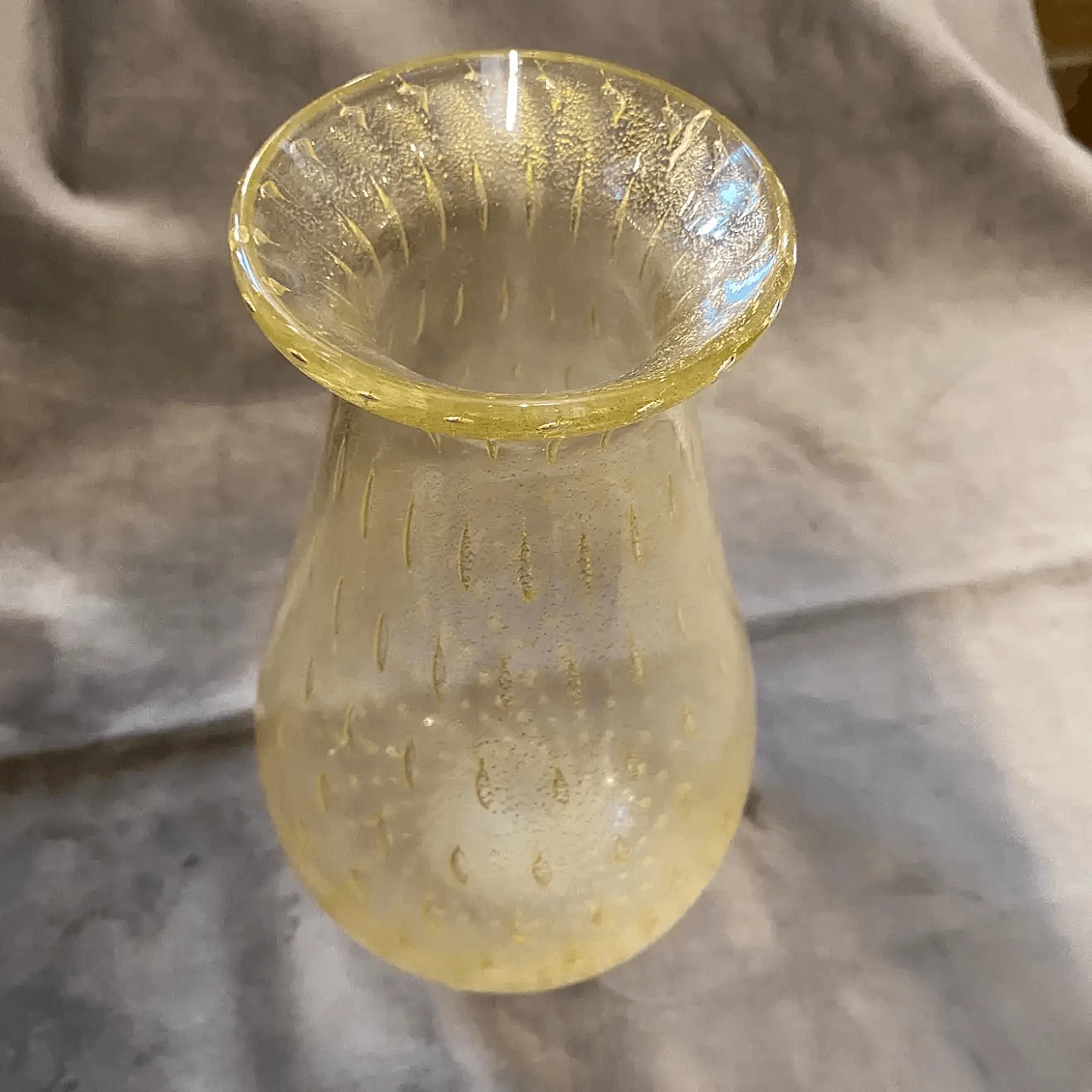Vaso in stile Barovier in vetro di Murano, anni '60 9
