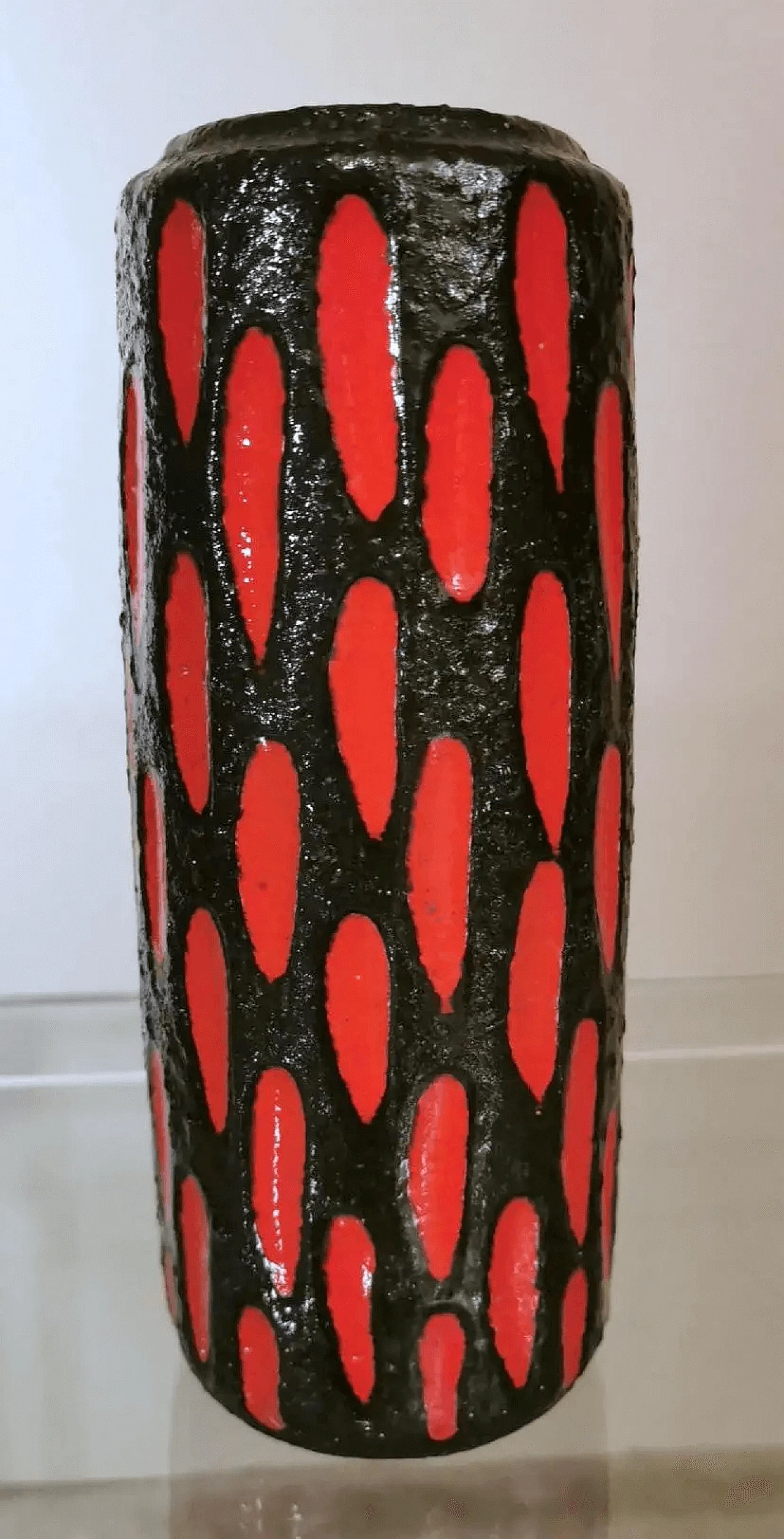 Vase in lava ceramic, colored and glazed, 70s 3