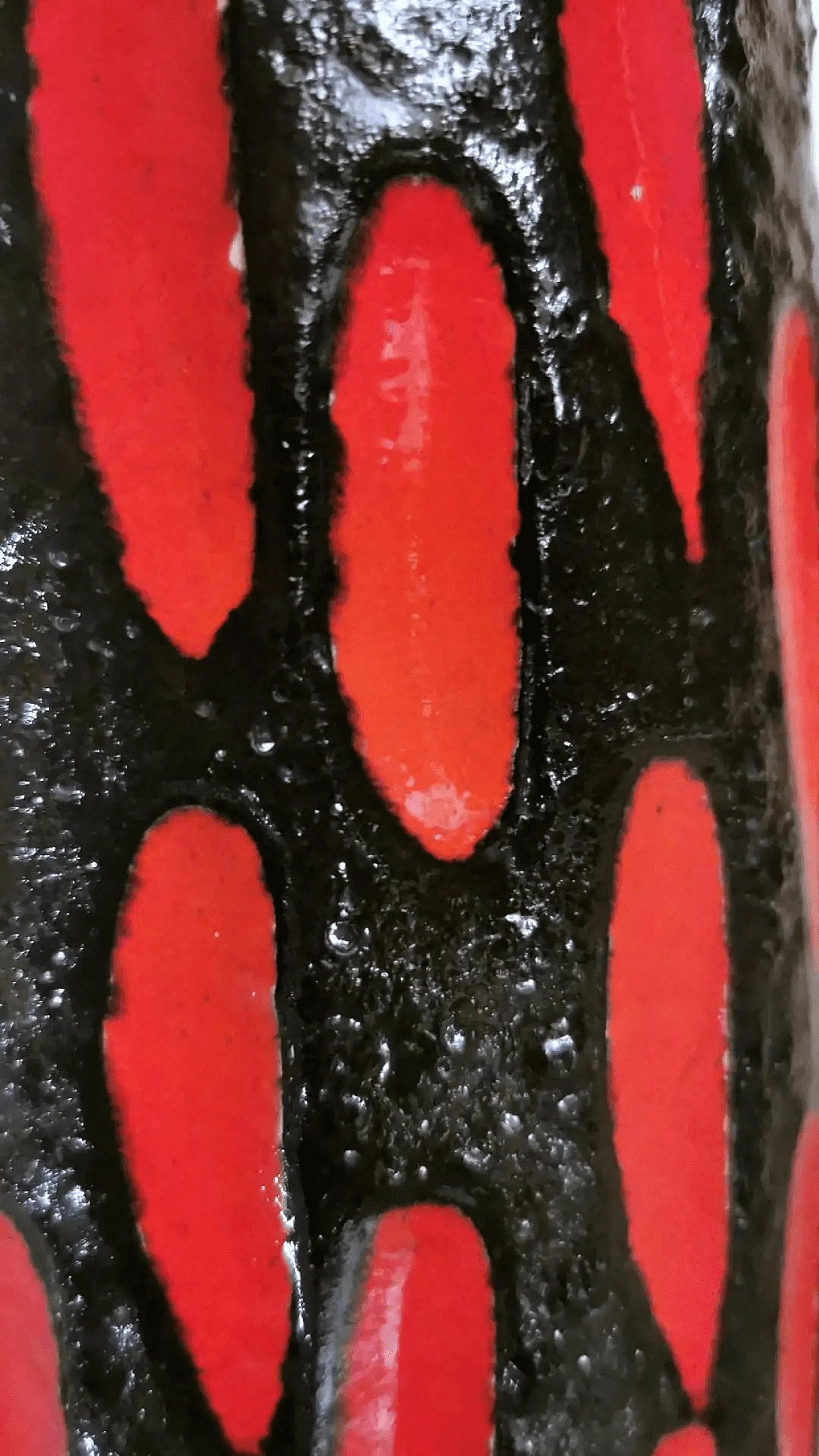 Vase in lava ceramic, colored and glazed, 70s 7