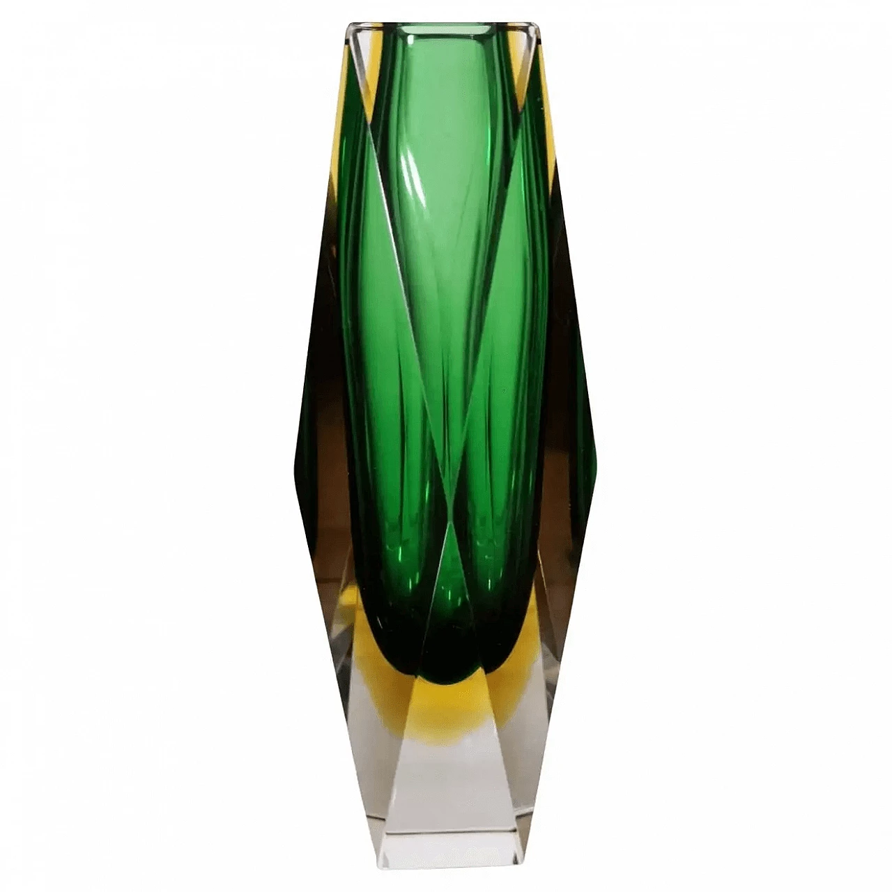 Vase in faceted Sommerso Murano glass by Mandruzzato, 60s 12