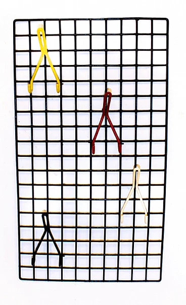 Geometric metal coat rack by Karl Fichtel, 1970s