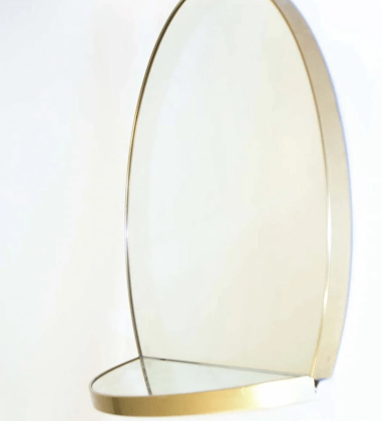 Brass console mirror, 1960s 2