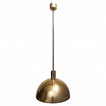 AM4Z Pendant light in brass and anodized metal by Franco Albini & Franca Helg for Sirrah, 60s