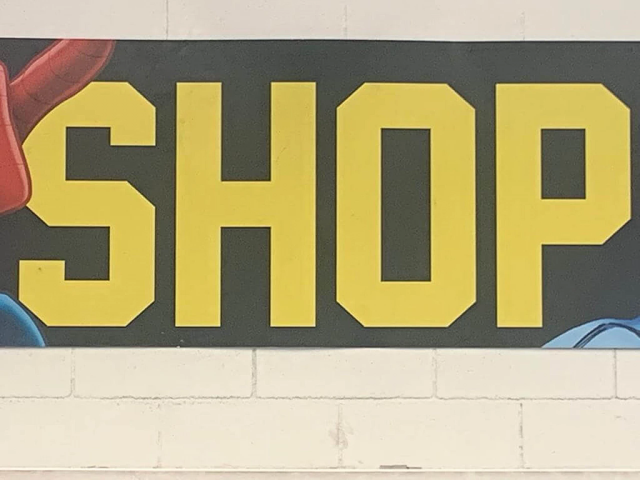 Aluminium panel with superhero design, 1970s 2