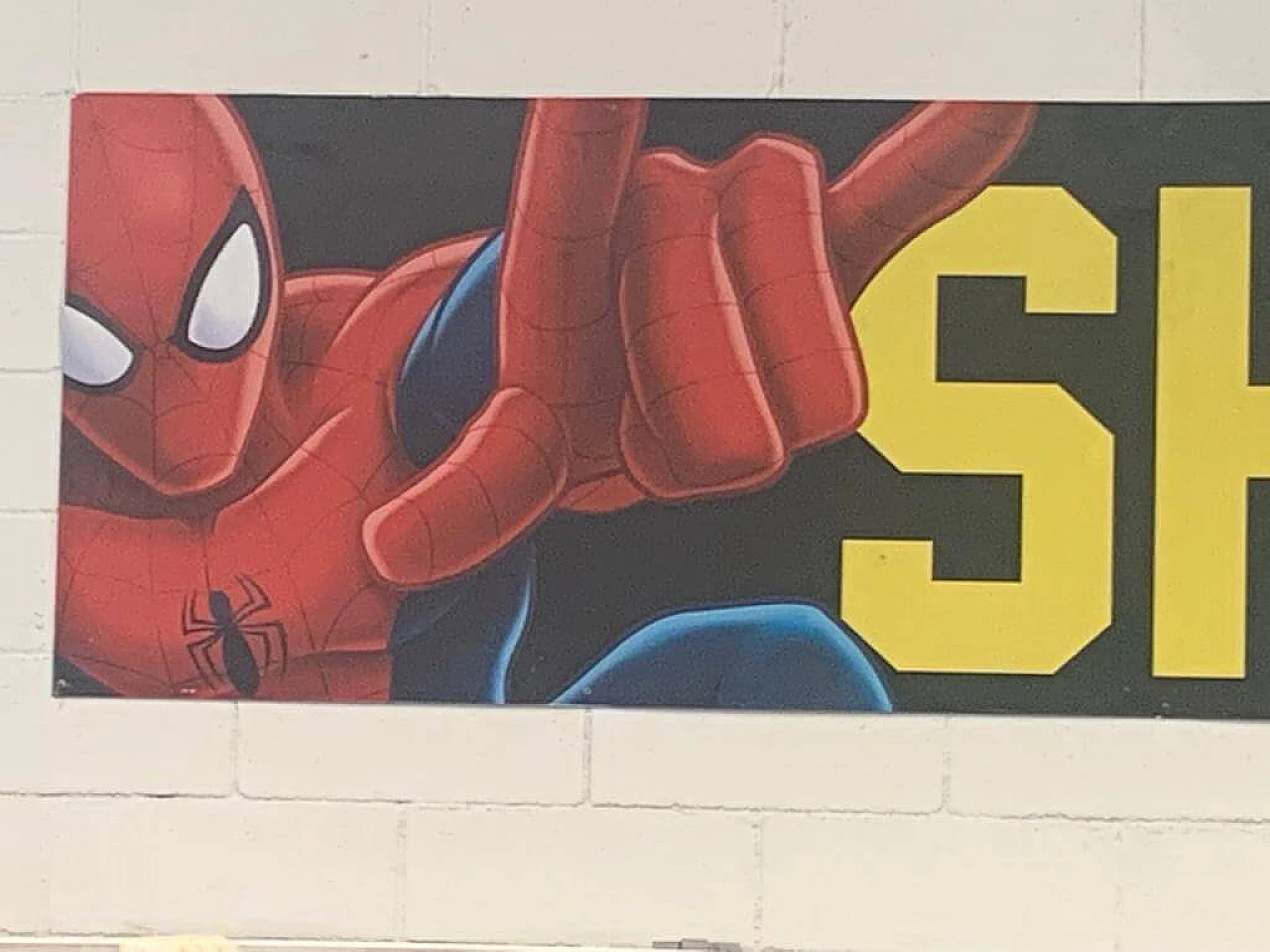 Aluminium panel with superhero design, 1970s 3