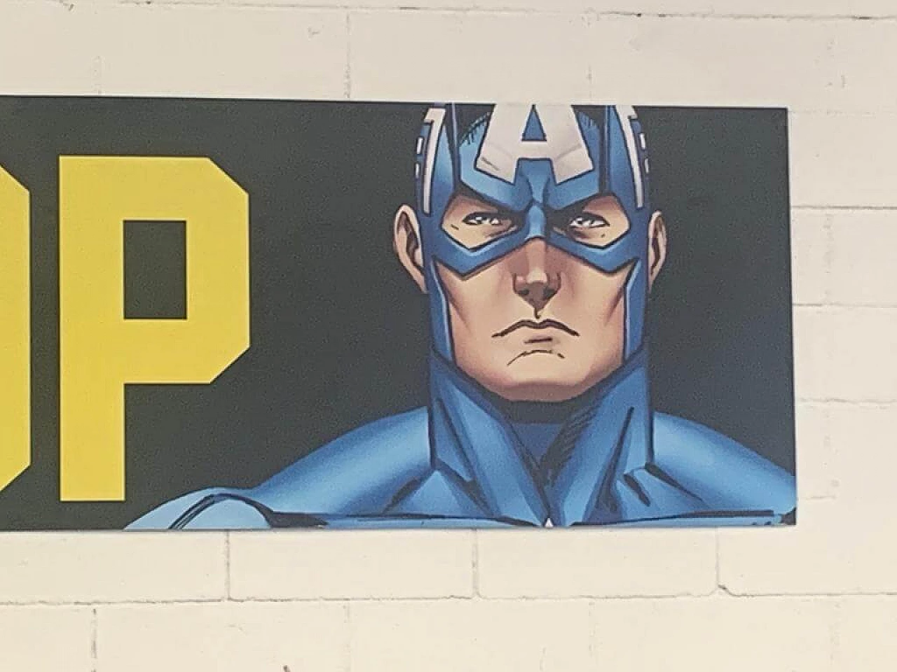 Aluminium panel with superhero design, 1970s 4