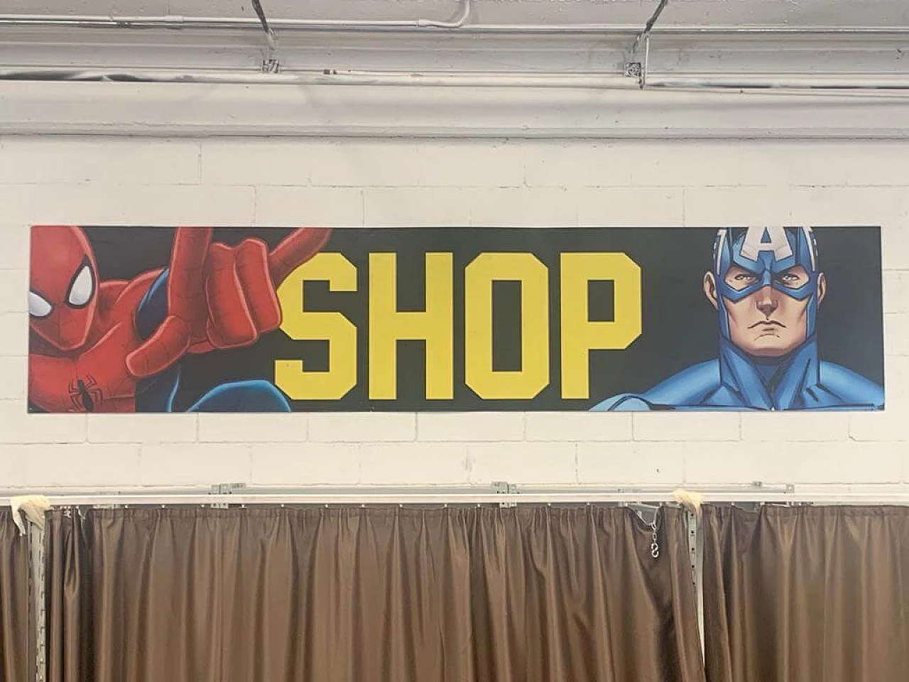 Aluminium panel with superhero design, 1970s 5