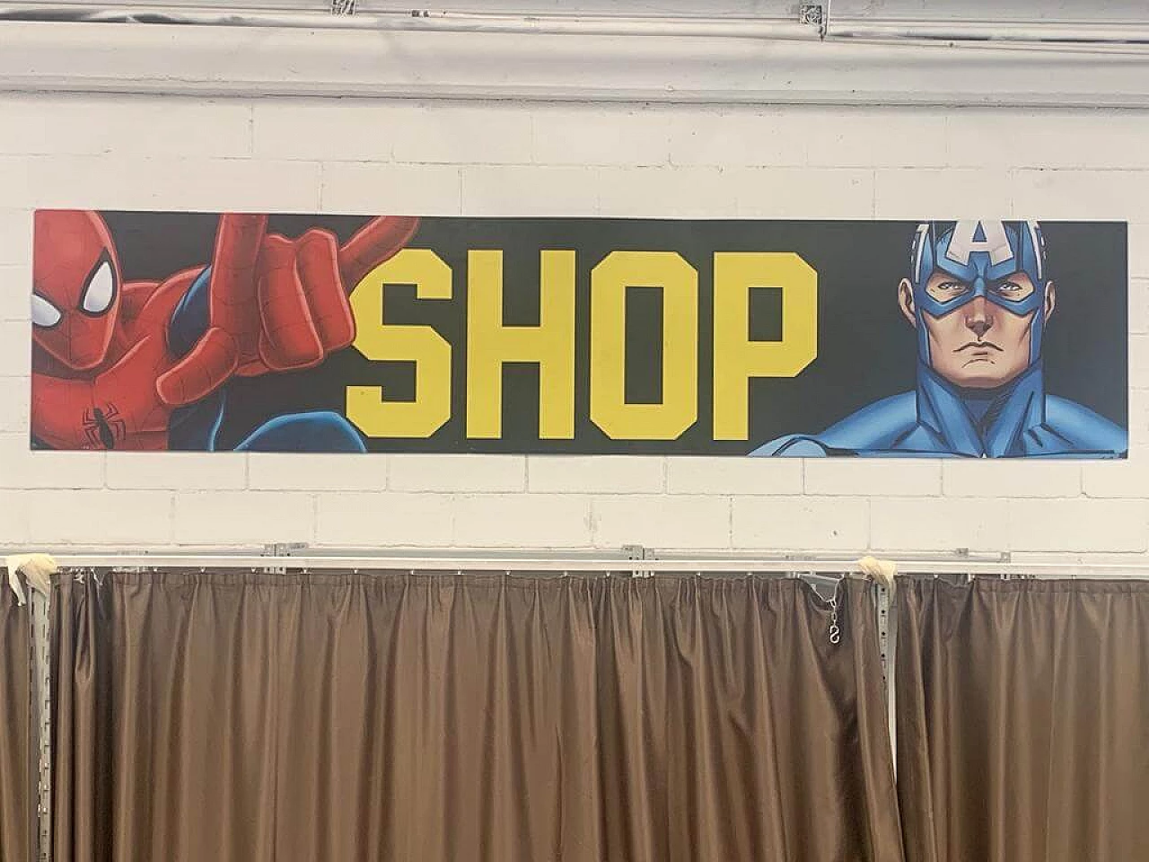 Aluminium panel with superhero design, 1970s 8