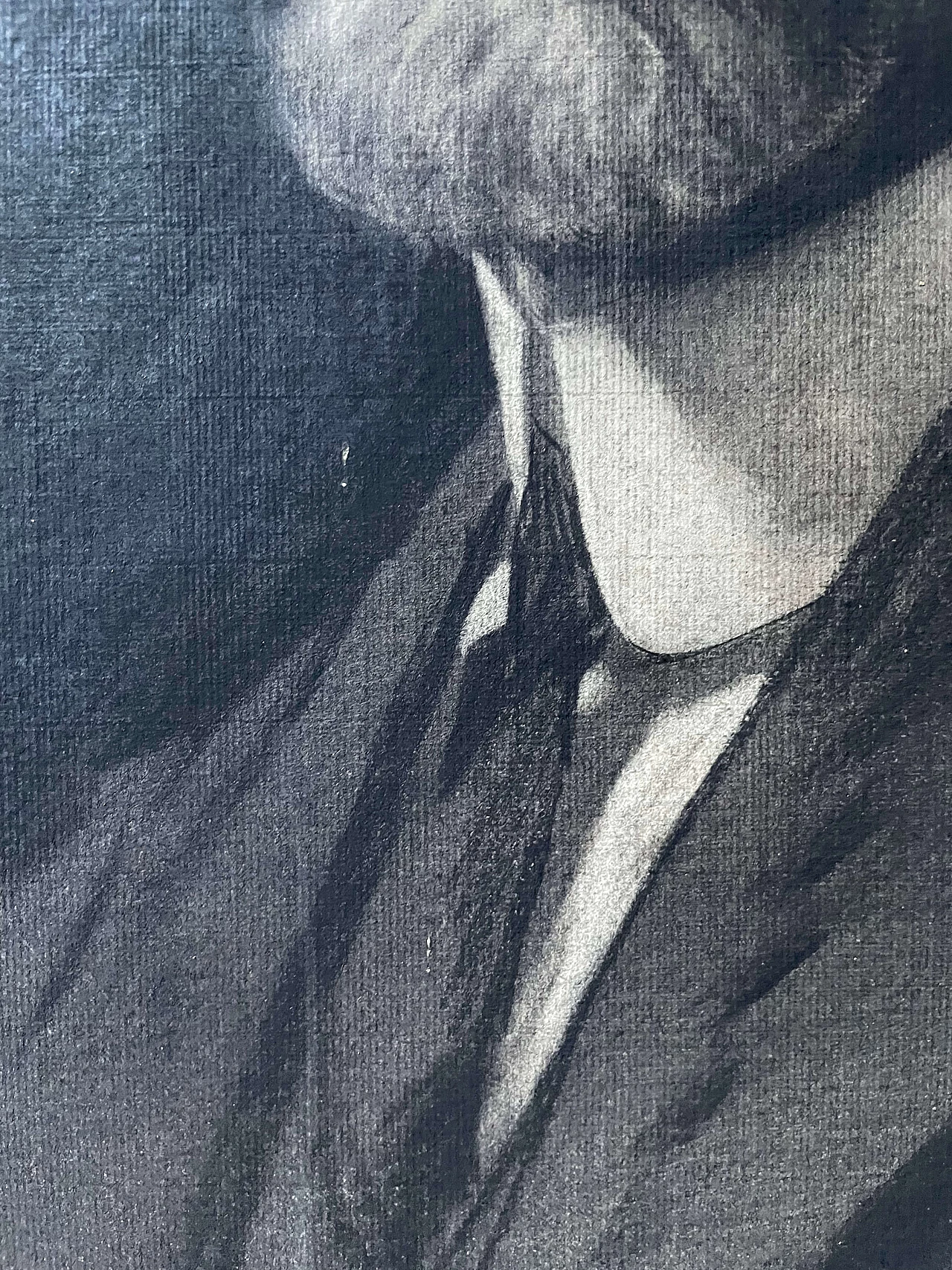 Male portrait charcoal on cardboard, 19th century 4