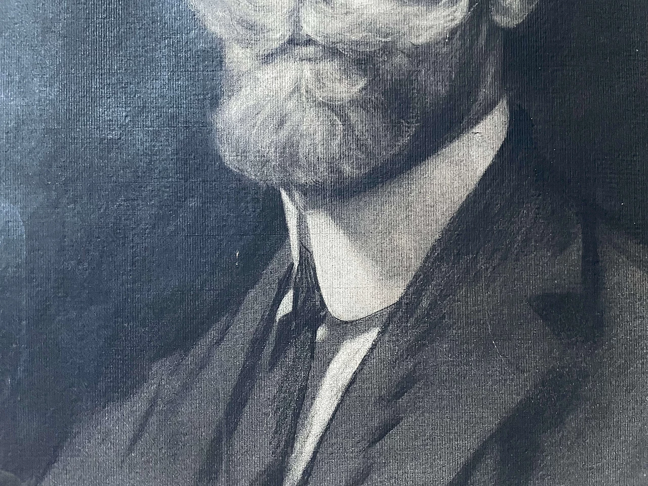 Male portrait charcoal on cardboard, 19th century 7