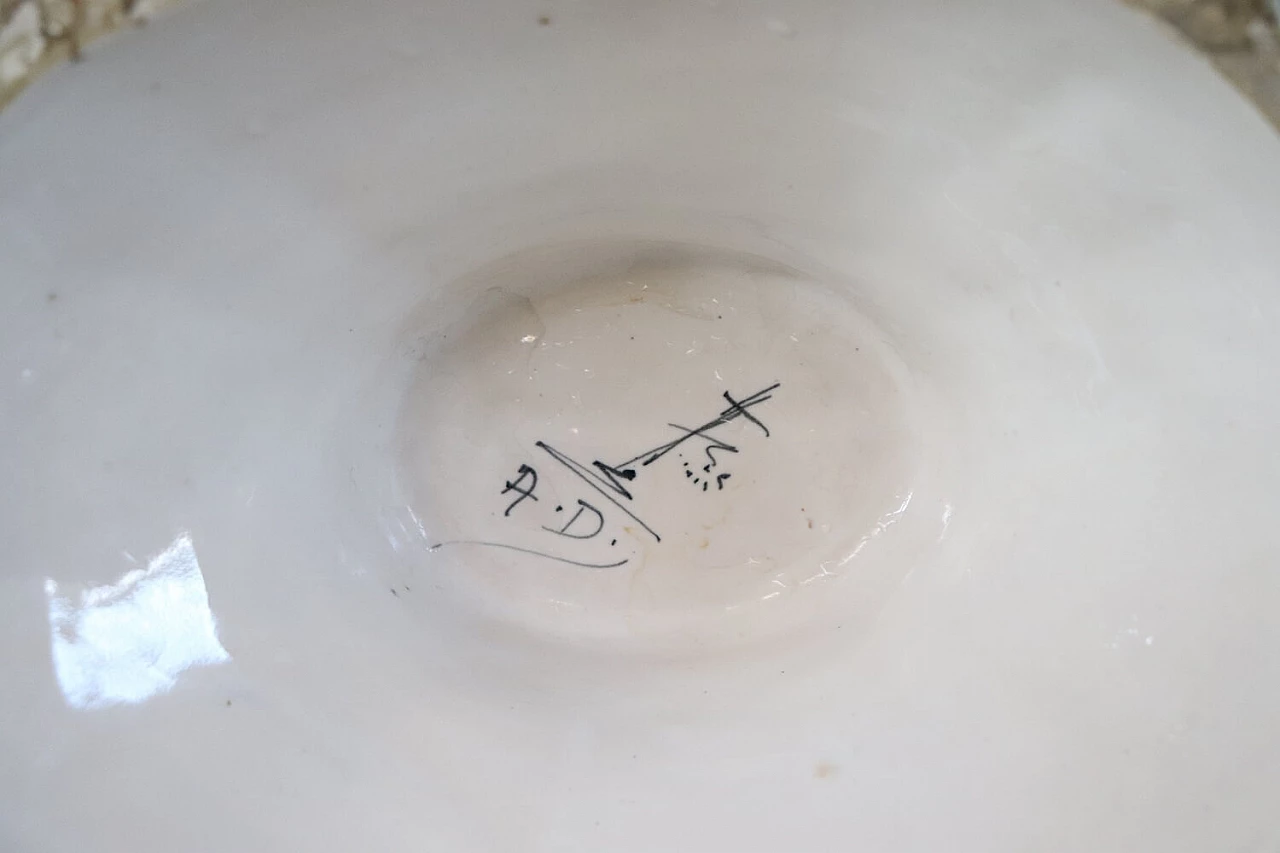 Vaso in ceramica artistica marchio Alba Docilia, anni '30 12
