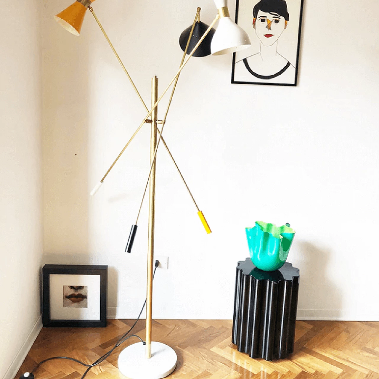 Stilnovo-style floor lamp, 2000s 1