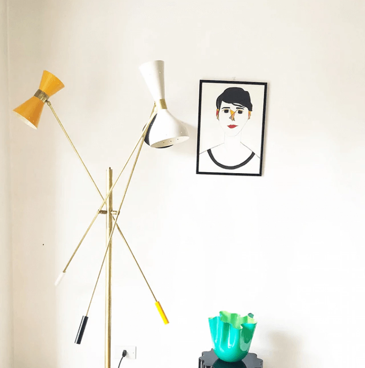 Stilnovo-style floor lamp, 2000s 2