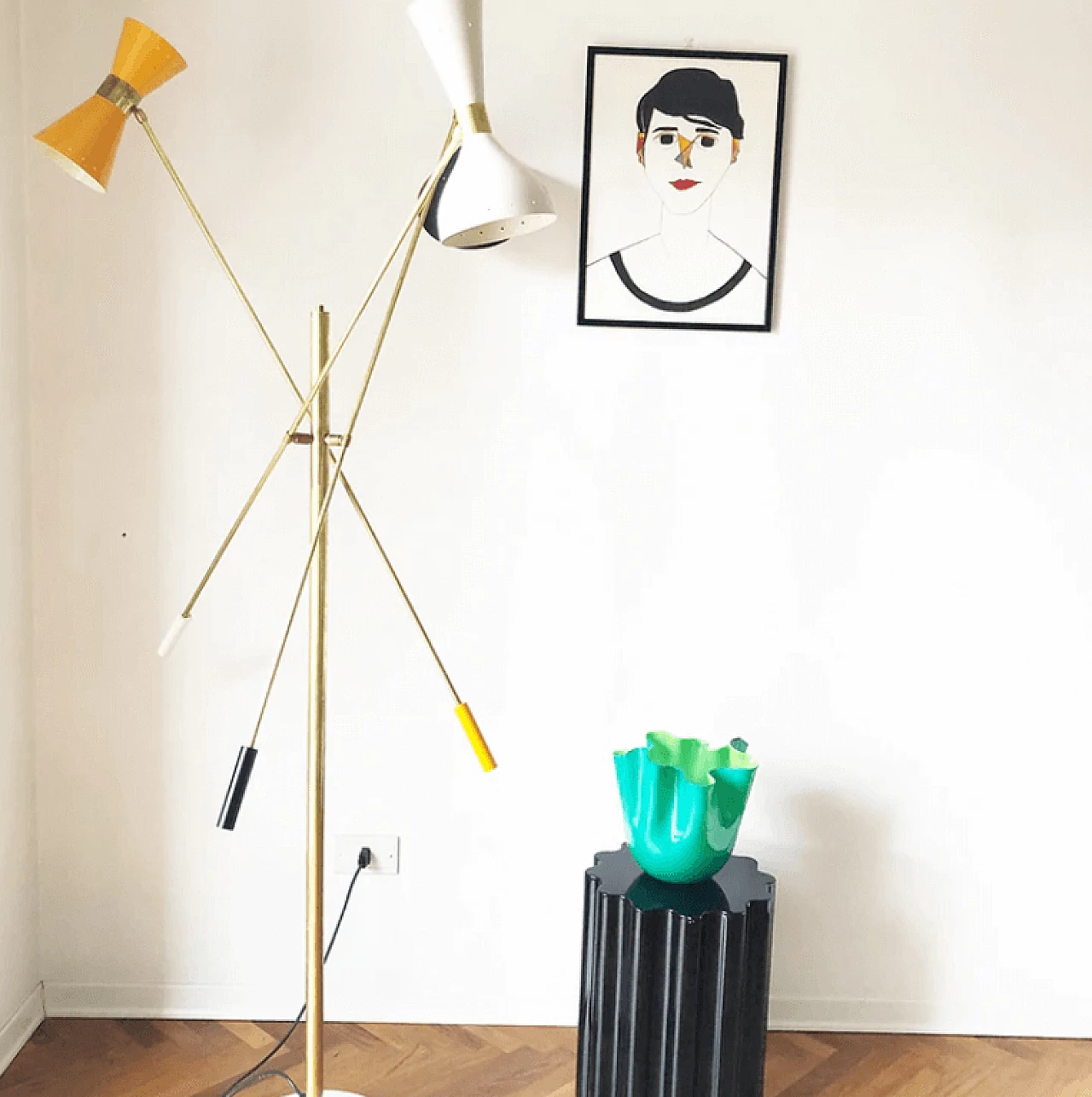 Stilnovo-style floor lamp, 2000s 4