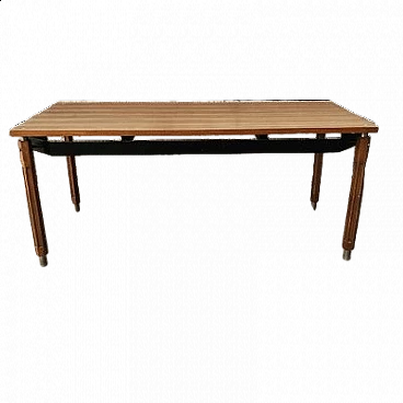 Tavolo con struttura in legno massiccio, anni '60