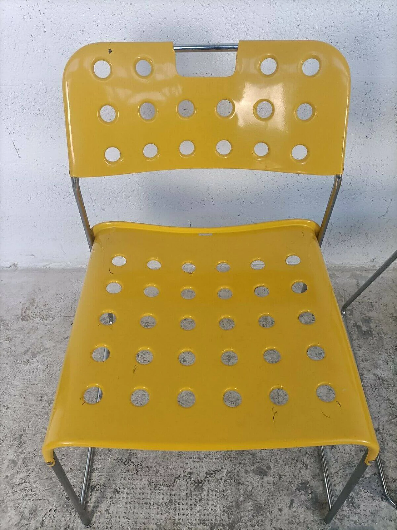 3 Omstak stackable chairs by Rodney Kinsman for Bieffeplast, 1970s 6