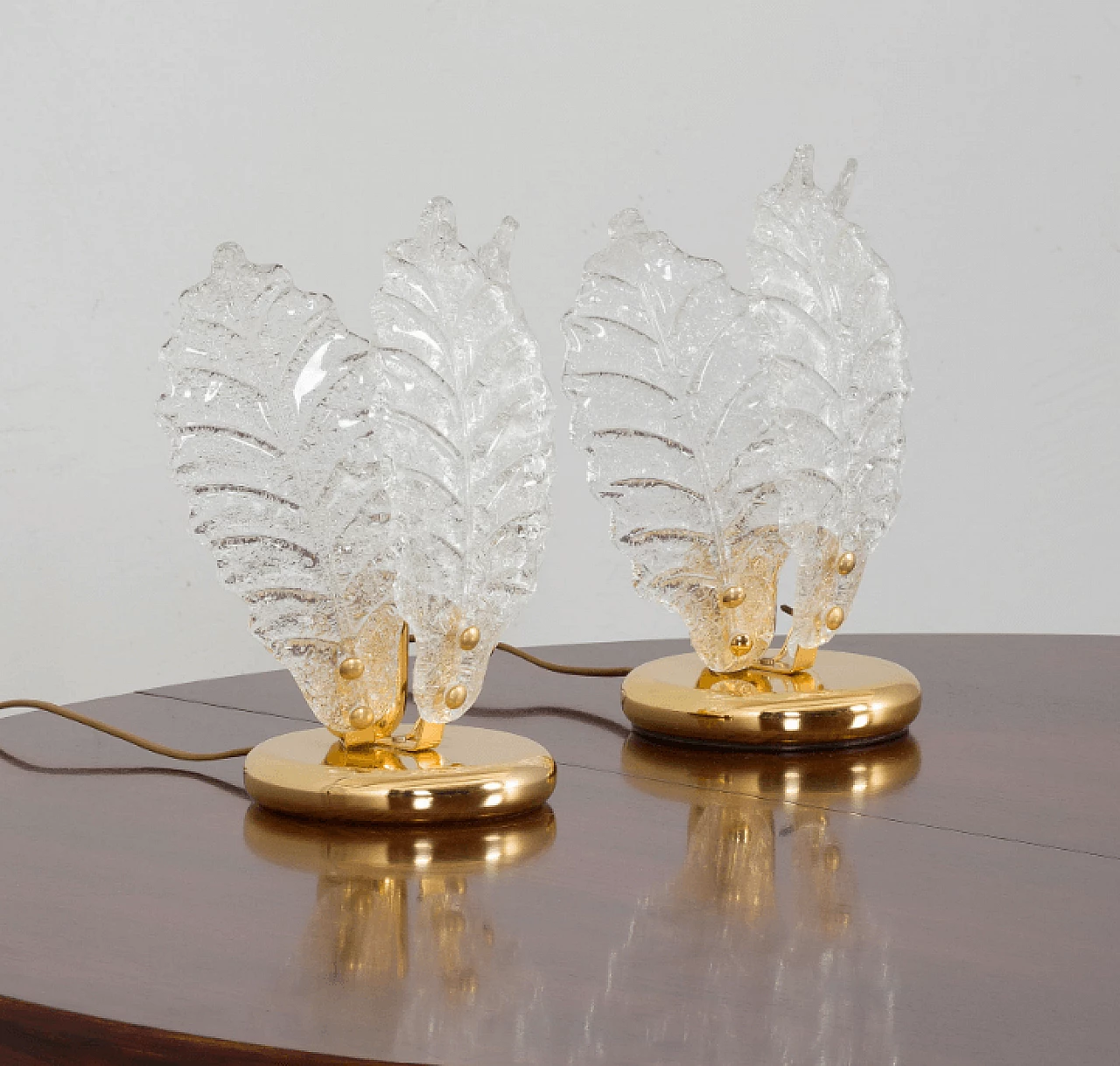 Pair of Murano glass table lamps, 1970s 1
