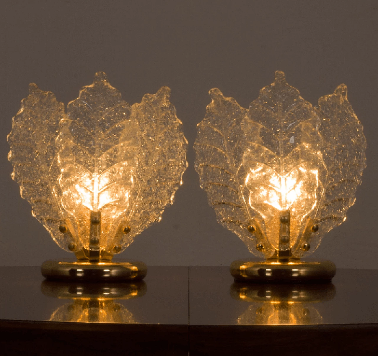 Coppia di lampade da tavolo in vetro di Murano, anni '70 4