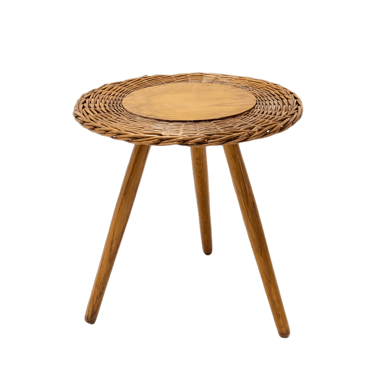 Sgabello in vimini di Jan Kalous per ÚLUV, anni '60 13