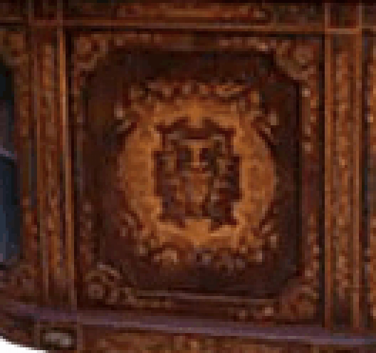 Boulle-style inlaid sideboard with Baroque mirror, early 1900s 3