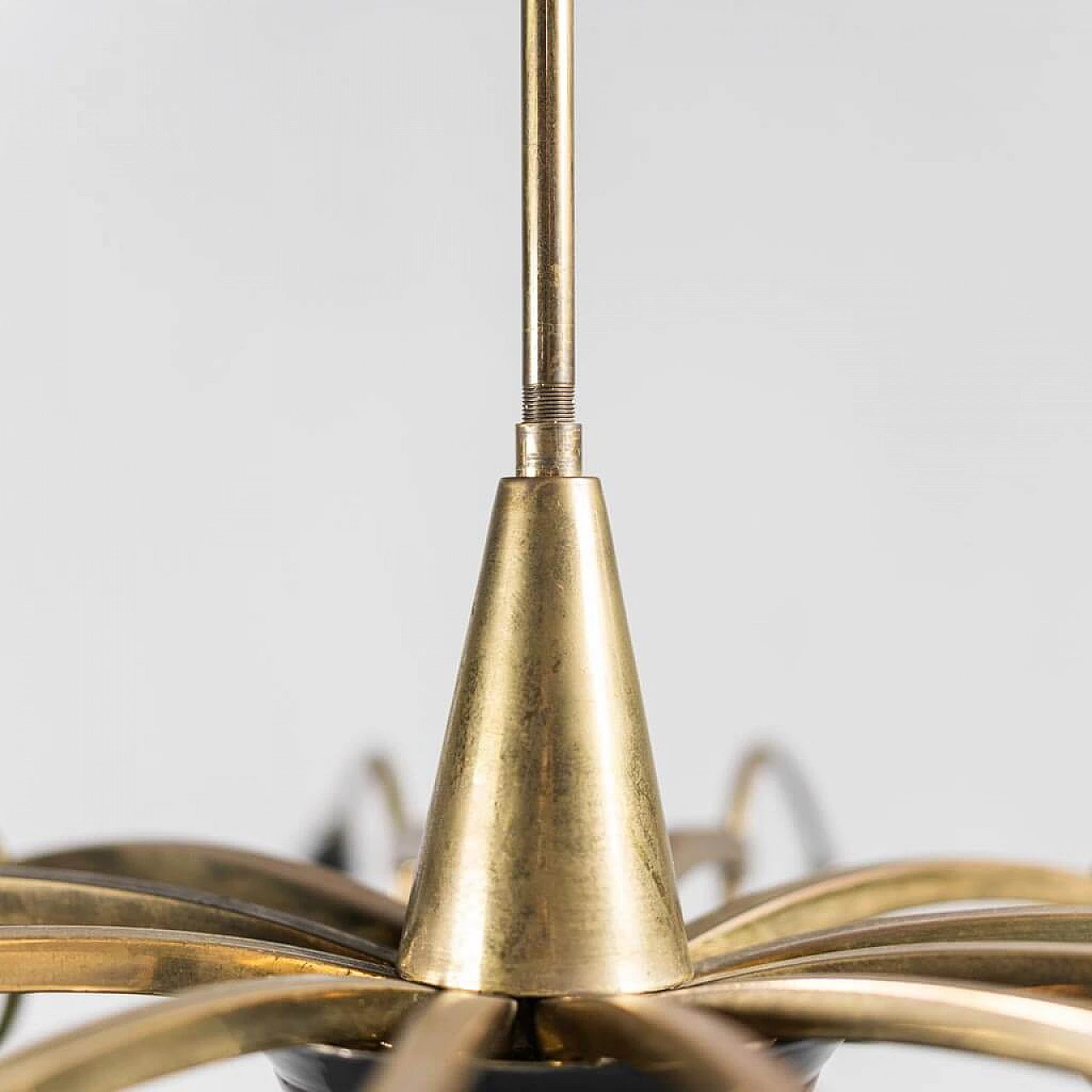 24-light brass chandelier, 1950s 8