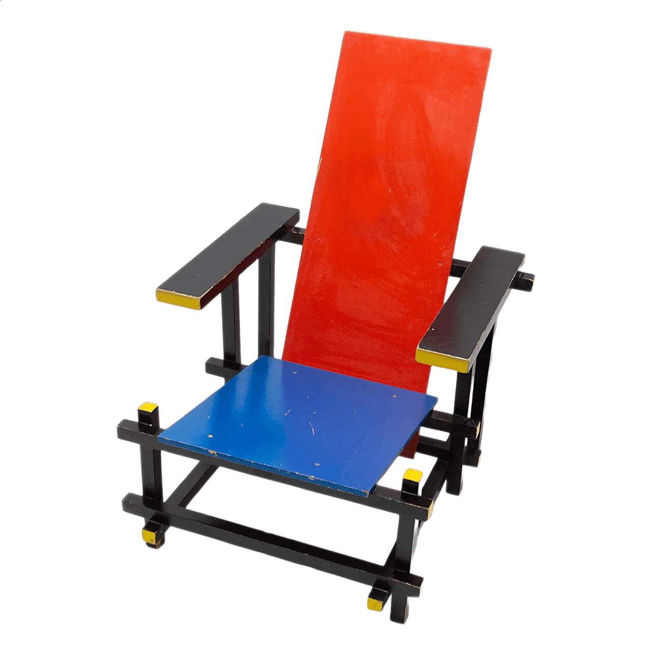 Sedia Rossa e Blu di Gerrit Rietveld in legno laccato, anni '70 1445754