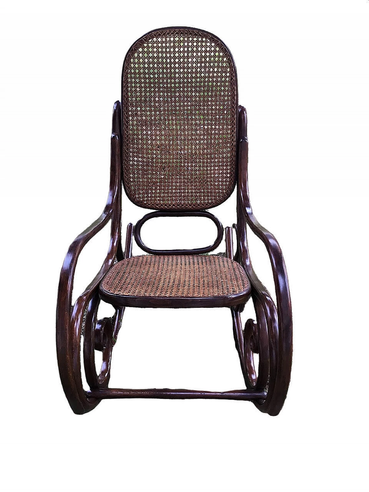 Dondolo in faggio curvato modello 10 di Thonet, inizio '900 11