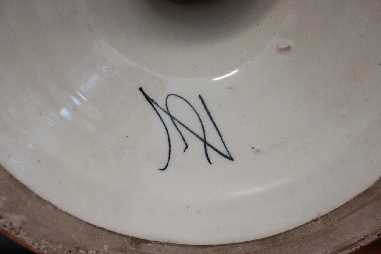 Vaso ad anfora in maiolica dipinta a mano, '800 12