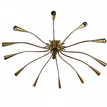 Brass recessed lamp, 1950s