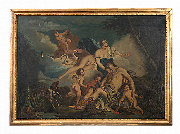 Venus and Adonis, French oil painting on canvas, 18th century
