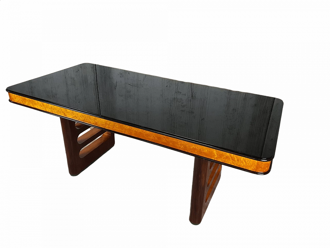 Rosewood and maple table by La Permente Mobili Cantú, 1950s 30