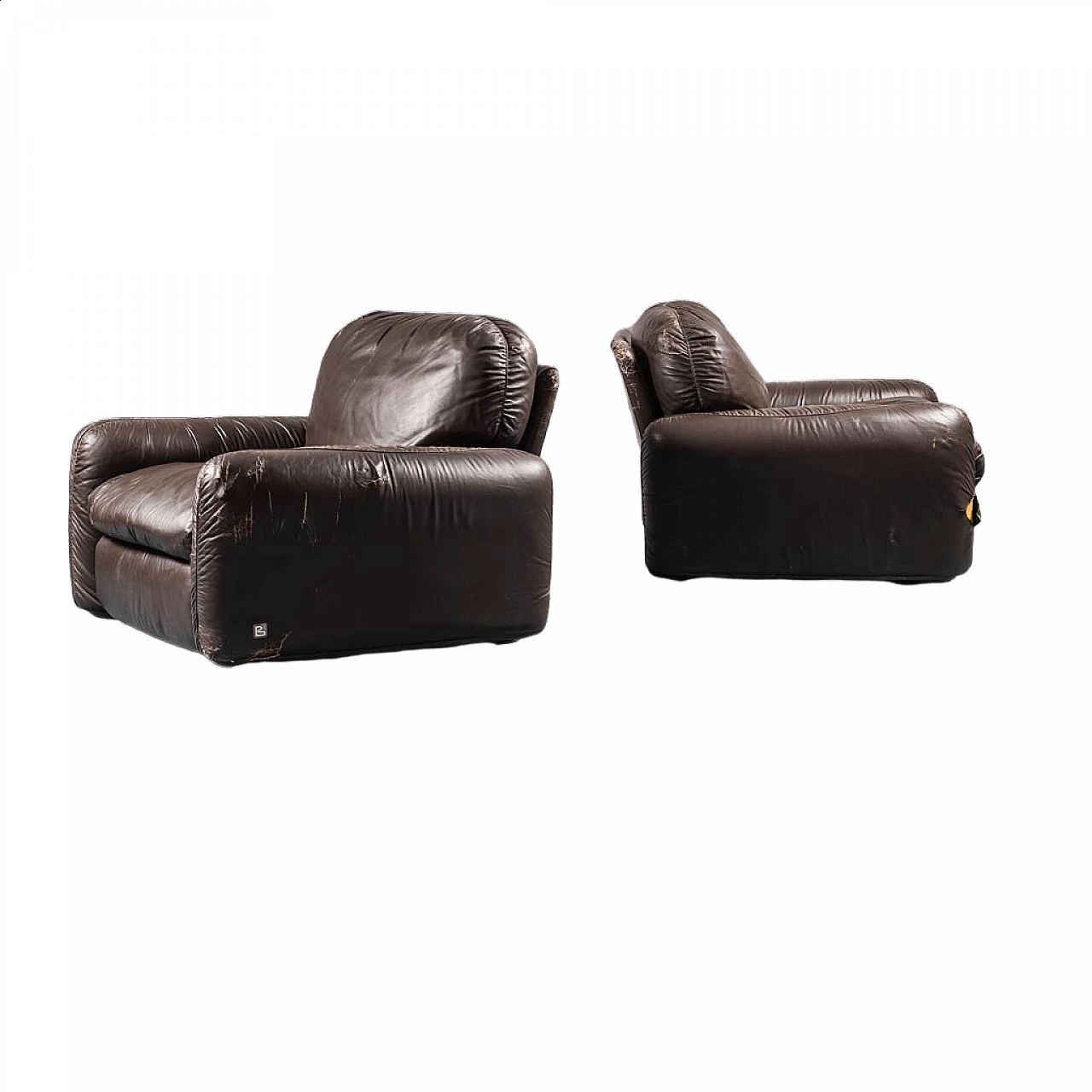 Coppia di poltrone Piumotto di Arrigo Arrigoni per Busnelli, anni '70 12