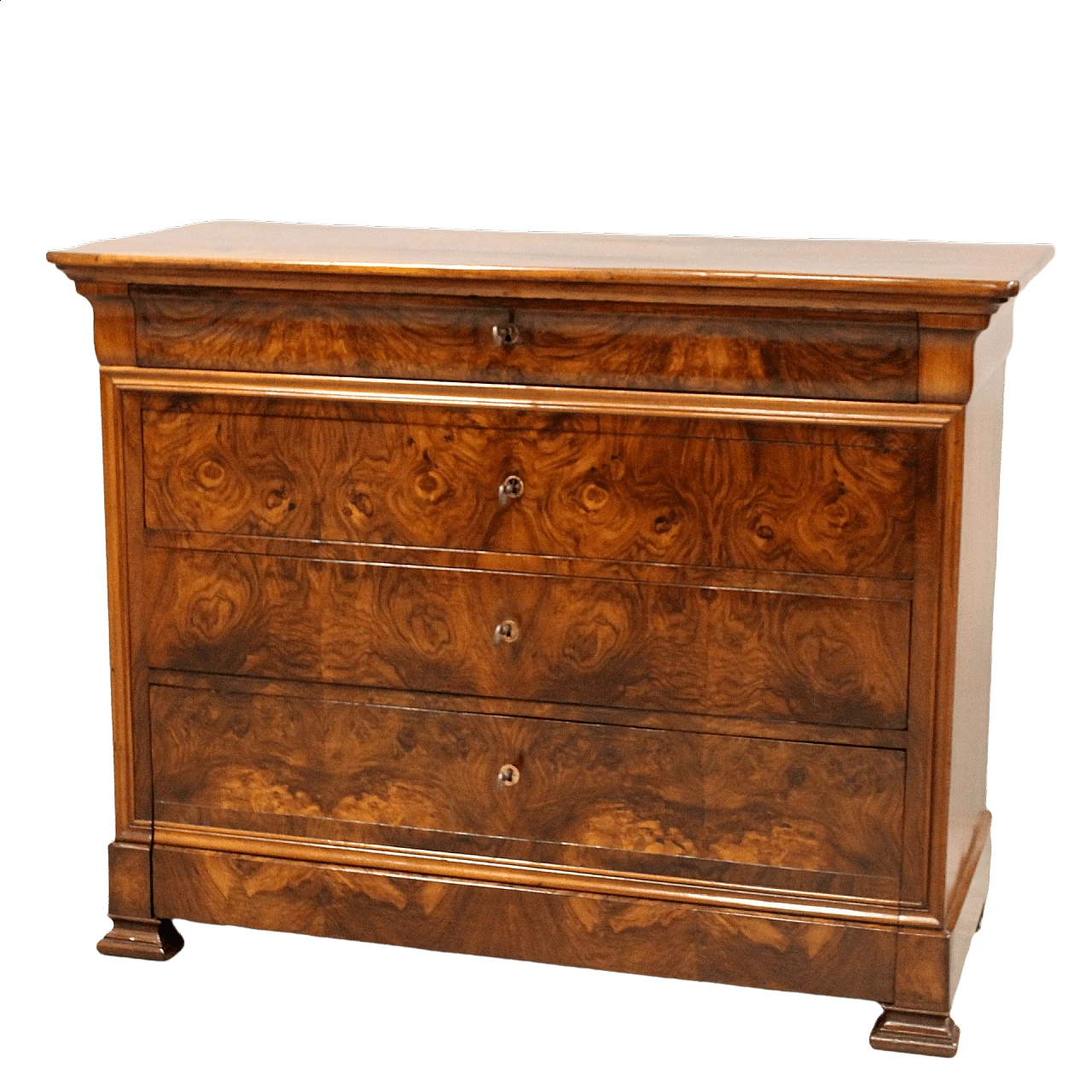 Comò cappuccino in noce, stile Luigi Filippo, '800 11